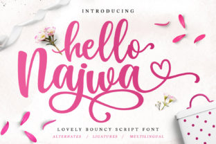 Hello Najwa: A Romantic Script Font for Editorial Design