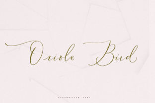 Oriole Bird: A Modern Script Typeface for Editorial Design