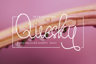 Quesky: A Handwritten Script Font for Editorial Design